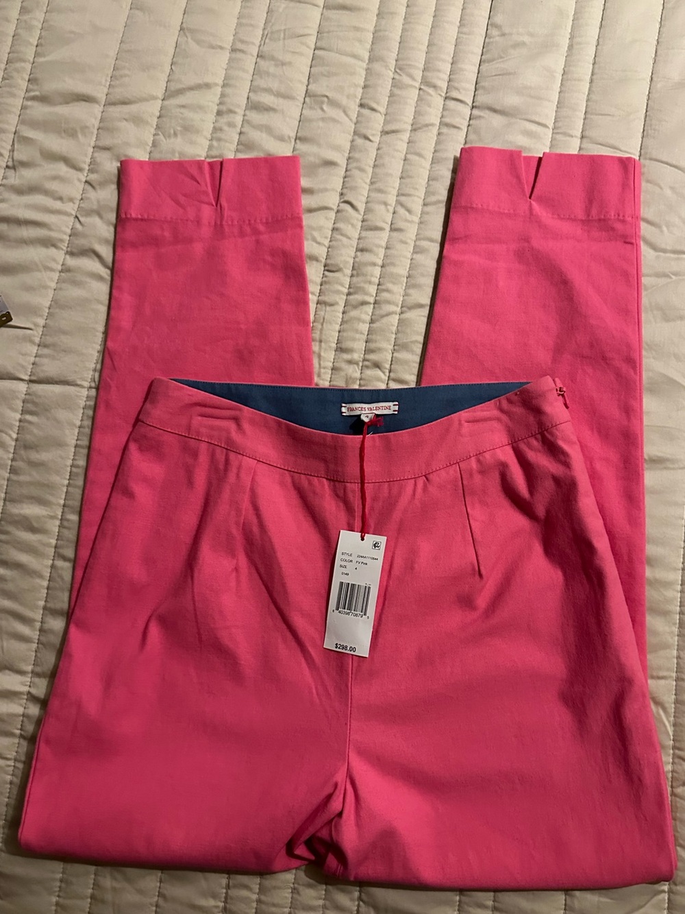 NWT Frances Valentine Lucy Cigarette Pant in Pink - Picture 3 of 10